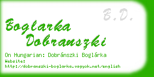 boglarka dobranszki business card