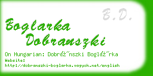 boglarka dobranszki business card